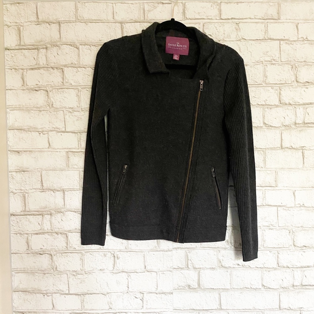 The Saville Row Co. Wool Moto Jacket Size Medium